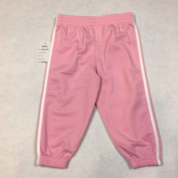 NWT Adidas Toddler Girls 12M 2 Piece Set Tracksuit Jacket Jogger Sweatpants Pink - Picture 12 of 16